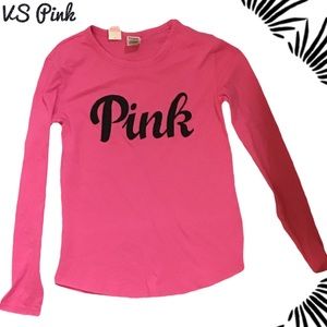 🆕VS Pink Long Sleeve Logo Shirt